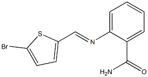 2-{[(E)-(5-bromo-2-thienyl)methylidene]amino}benzamide Struktur