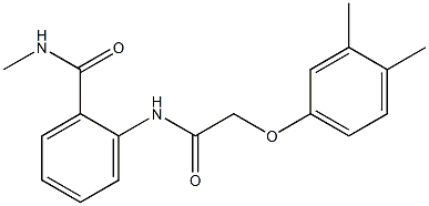 2-{[2-(3,4-dimethylphenoxy)acetyl]amino}-N-methylbenzamide 结构式