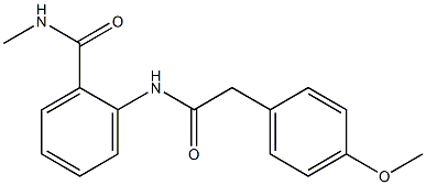 2-{[2-(4-methoxyphenyl)acetyl]amino}-N-methylbenzamide 结构式