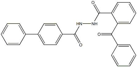 2-benzoyl-N'-([1,1'-biphenyl]-4-ylcarbonyl)benzohydrazide,,结构式