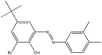 2-bromo-4-(tert-butyl)-6-[(E)-2-(3,4-dimethylphenyl)diazenyl]phenol Structure