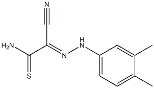 2-cyano-2-[(E)-2-(3,4-dimethylphenyl)hydrazono]ethanethioamide Structure