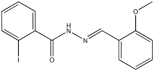 2-iodo-N'-[(E)-(2-methoxyphenyl)methylidene]benzohydrazide,,结构式