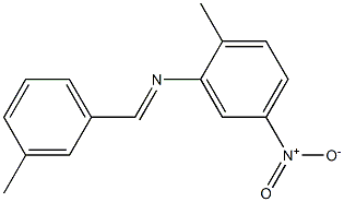 N-(2-methyl-5-nitrophenyl)-N-[(E)-(3-methylphenyl)methylidene]amine,,结构式