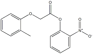 2-nitrophenyl 2-(2-methylphenoxy)acetate,,结构式
