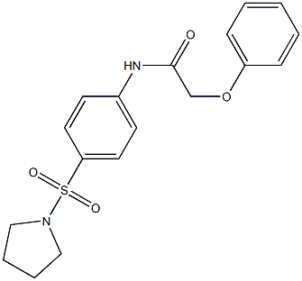 2-phenoxy-N-[4-(1-pyrrolidinylsulfonyl)phenyl]acetamide Struktur