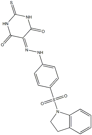 2-thioxodihydro-4,5,6(1H)-pyrimidinetrione 5-{N-[4-(2,3-dihydro-1H-indol-1-ylsulfonyl)phenyl]hydrazone}