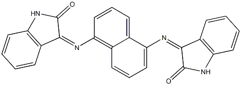 3-({5-[(2-oxo-1,2-dihydro-3H-indol-3-ylidene)amino]-1-naphthyl}imino)-1,3-dihydro-2H-indol-2-one 结构式