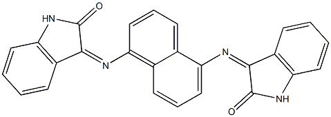 3-({5-[(2-oxo-1,2-dihydro-3H-indol-3-ylidene)amino]-1-naphthyl}imino)-1,3-dihydro-2H-indol-2-one,,结构式