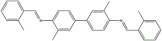 N-(3,3'-dimethyl-4'-{[(E)-(2-methylphenyl)methylidene]amino}[1,1'-biphenyl]-4-yl)-N-[(E)-(2-methylphenyl)methylidene]amine 结构式