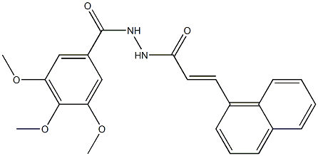 3,4,5-trimethoxy-N'-[(E)-3-(1-naphthyl)-2-propenoyl]benzohydrazide Structure