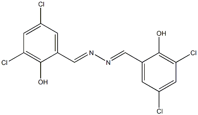 3,5-dichloro-2-hydroxybenzaldehyde N-[(E)-(3,5-dichloro-2-hydroxyphenyl)methylidene]hydrazone 结构式