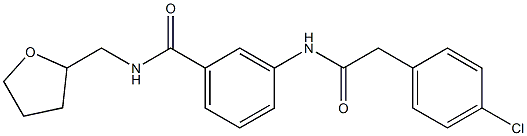 3-{[2-(4-chlorophenyl)acetyl]amino}-N-(tetrahydro-2-furanylmethyl)benzamide