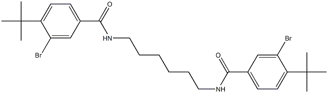 3-bromo-N-(6-{[3-bromo-4-(tert-butyl)benzoyl]amino}hexyl)-4-(tert-butyl)benzamide Structure