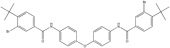 3-bromo-N-[4-(4-{[3-bromo-4-(tert-butyl)benzoyl]amino}phenoxy)phenyl]-4-(tert-butyl)benzamide Structure