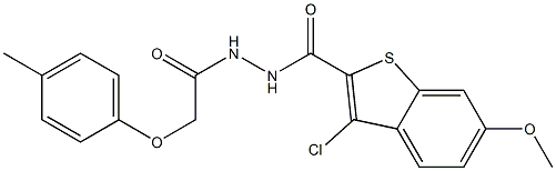 3-chloro-6-methoxy-N'-[2-(4-methylphenoxy)acetyl]-1-benzothiophene-2-carbohydrazide