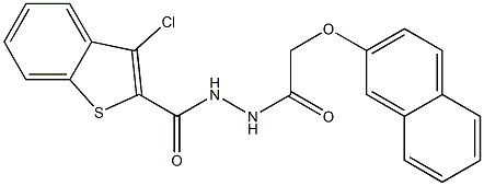 3-chloro-N'-[2-(2-naphthyloxy)acetyl]-1-benzothiophene-2-carbohydrazide