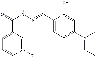 3-chloro-N'-{(E)-[4-(diethylamino)-2-hydroxyphenyl]methylidene}benzohydrazide,,结构式