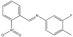 N-(3-fluoro-4-methylphenyl)-N-[(E)-(2-nitrophenyl)methylidene]amine Structure