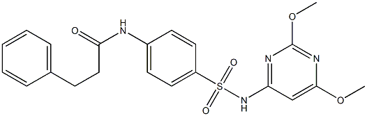 N-(4-{[(2,6-dimethoxy-4-pyrimidinyl)amino]sulfonyl}phenyl)-3-phenylpropanamide Structure