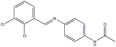 N-(4-{[(E)-(2,3-dichlorophenyl)methylidene]amino}phenyl)acetamide Struktur