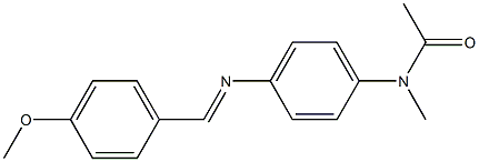 N-(4-{[(E)-(4-methoxyphenyl)methylidene]amino}phenyl)-N-methylacetamide Structure