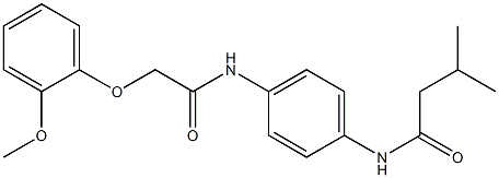 N-(4-{[2-(2-methoxyphenoxy)acetyl]amino}phenyl)-3-methylbutanamide