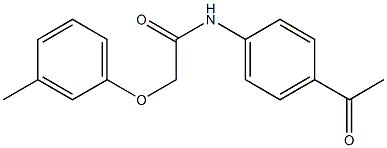 N-(4-acetylphenyl)-2-(3-methylphenoxy)acetamide Structure