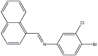 4-bromo-3-chloro-N-[(E)-1-naphthylmethylidene]aniline Structure