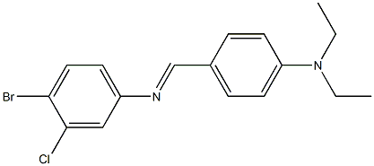 4-bromo-3-chloro-N-{(E)-[4-(diethylamino)phenyl]methylidene}aniline Structure