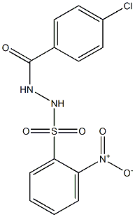 N'-(4-chlorobenzoyl)-2-nitrobenzenesulfonohydrazide 化学構造式