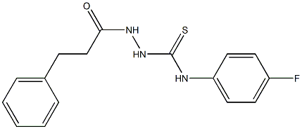 N-(4-fluorophenyl)-2-(3-phenylpropanoyl)-1-hydrazinecarbothioamide Struktur