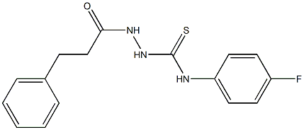 N-(4-fluorophenyl)-2-(3-phenylpropanoyl)-1-hydrazinecarbothioamide 化学構造式