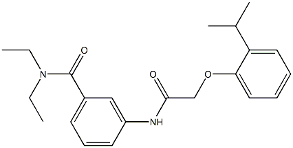 N,N-diethyl-3-{[2-(2-isopropylphenoxy)acetyl]amino}benzamide Struktur