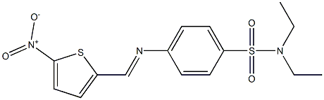 N,N-diethyl-4-{[(E)-(5-nitro-2-thienyl)methylidene]amino}benzenesulfonamide Structure