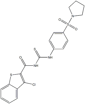 N-[(3-chloro-1-benzothiophen-2-yl)carbonyl]-N'-[4-(1-pyrrolidinylsulfonyl)phenyl]thiourea