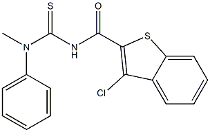 N'-[(3-chloro-1-benzothiophen-2-yl)carbonyl]-N-methyl-N-phenylthiourea,,结构式