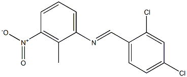 N-[(E)-(2,4-dichlorophenyl)methylidene]-N-(2-methyl-3-nitrophenyl)amine Structure