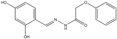 N'-[(E)-(2,4-dihydroxyphenyl)methylidene]-2-phenoxyacetohydrazide 化学構造式