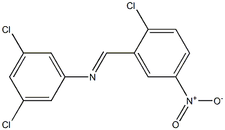 3,5-dichloro-N-[(E)-(2-chloro-5-nitrophenyl)methylidene]aniline Structure