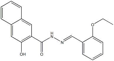 N'-[(E)-(2-ethoxyphenyl)methylidene]-3-hydroxy-2-naphthohydrazide Struktur