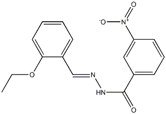 N'-[(E)-(2-ethoxyphenyl)methylidene]-3-nitrobenzohydrazide Struktur