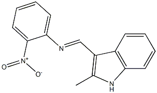 N-[(E)-(2-methyl-1H-indol-3-yl)methylidene]-N-(2-nitrophenyl)amine Structure
