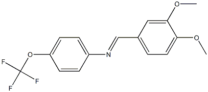 N-[(E)-(3,4-dimethoxyphenyl)methylidene]-N-[4-(trifluoromethoxy)phenyl]amine Structure