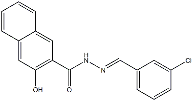 N'-[(E)-(3-chlorophenyl)methylidene]-3-hydroxy-2-naphthohydrazide Struktur