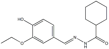 N'-[(E)-(3-ethoxy-4-hydroxyphenyl)methylidene]cyclohexanecarbohydrazide|