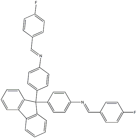 N-[(E)-(4-fluorophenyl)methylidene]-N-{4-[9-(4-{[(E)-(4-fluorophenyl)methylidene]amino}phenyl)-9H-fluoren-9-yl]phenyl}amine