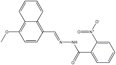 N'-[(E)-(4-methoxy-1-naphthyl)methylidene]-2-nitrobenzohydrazide 结构式