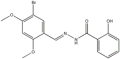 N'-[(E)-(5-bromo-2,4-dimethoxyphenyl)methylidene]-2-hydroxybenzohydrazide Structure