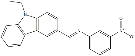 N-[(E)-(9-ethyl-9H-carbazol-3-yl)methylidene]-N-(3-nitrophenyl)amine 结构式